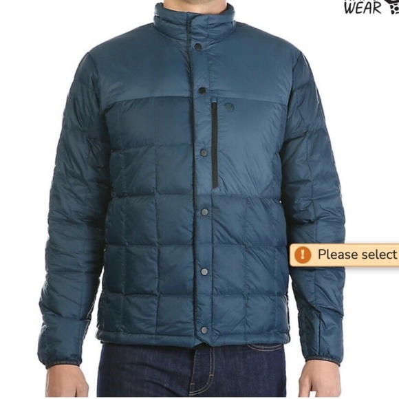 Mens Mountain Hardwear PackDown Insulated Jacket Small MSRP $199 - Picture 1 of 3